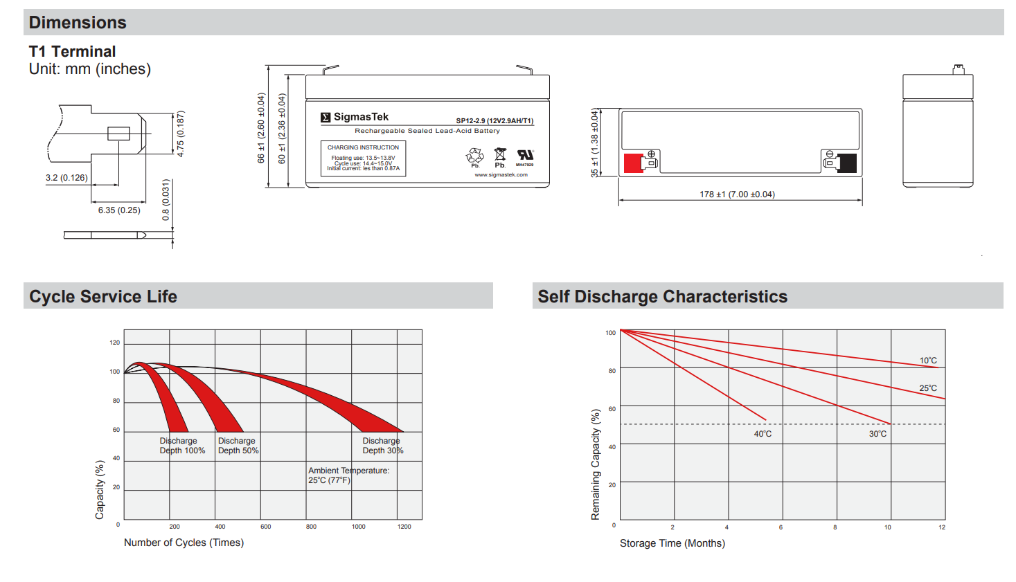 Vision CP1229 High Performance Replacement Battery