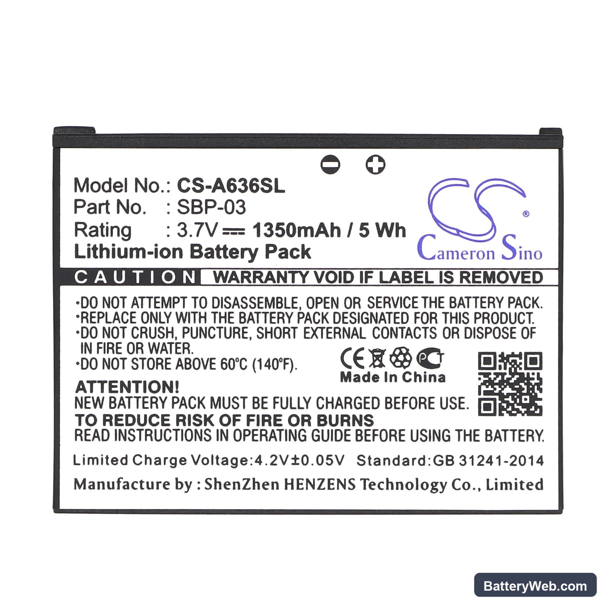 Asus Mypal A630 Replacement Battery, 3.7V, 1350mAh, Li-ion 5