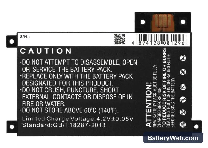 Amazon Kindle touch Replacement Battery, 3.7V, 1400mAh, Li-Polymer 6