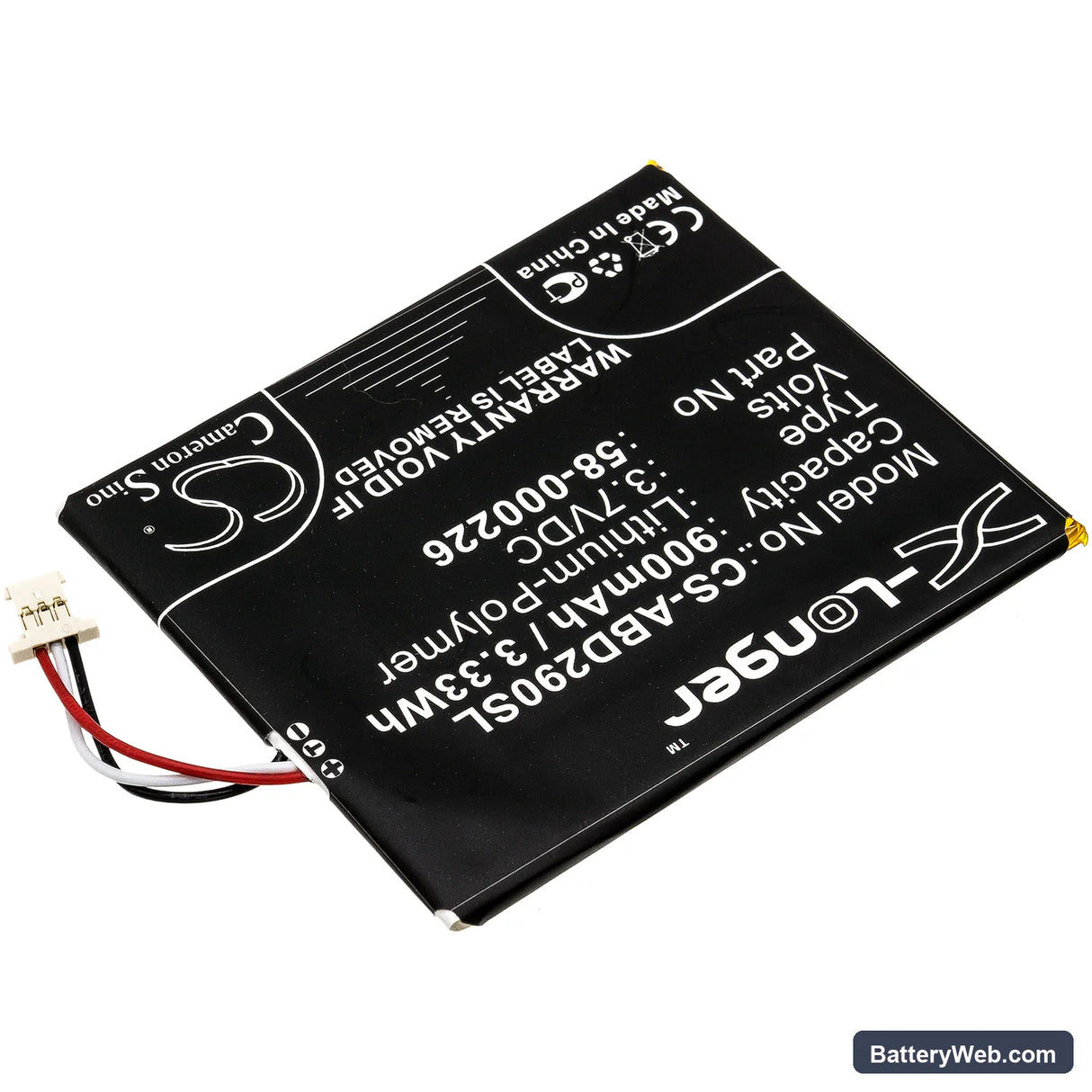 Amazon Kindle 10th Replacement Battery, 3.7V, 900mAh, Li-Polymer 2