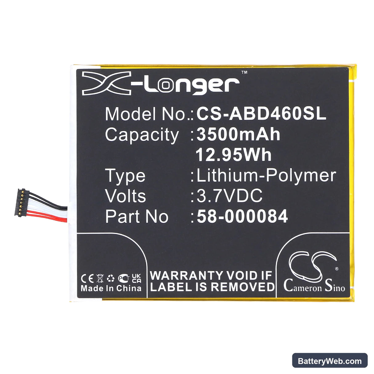 Amazon Kindle Fire HD 7" Replacement Battery, 3.7V, 3500mAh, Li-Polymer 3