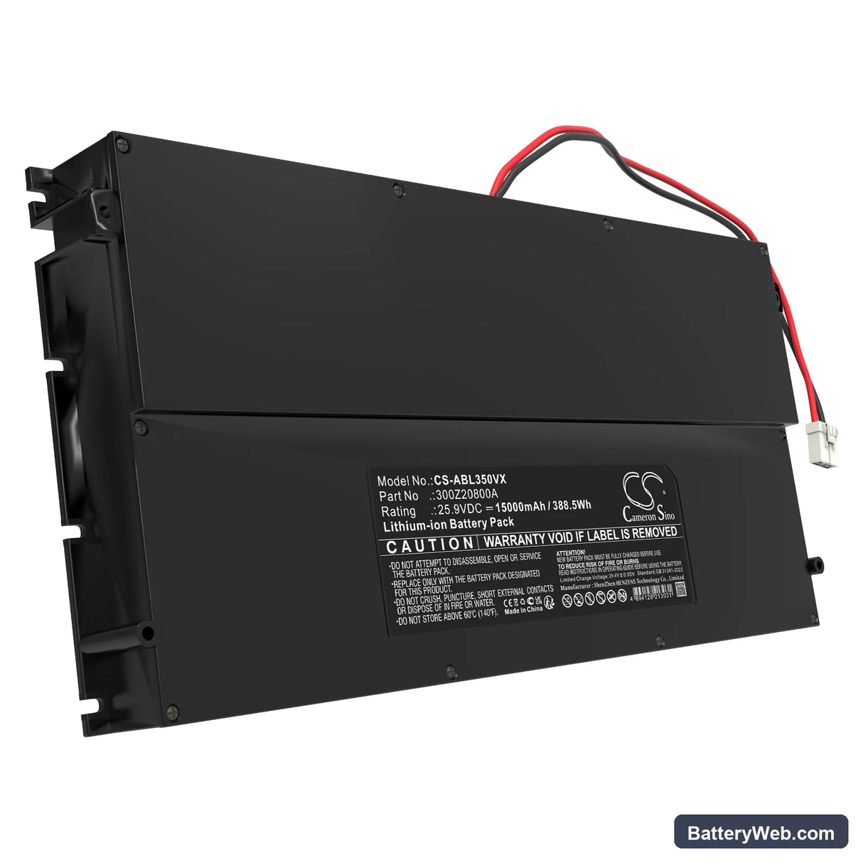 Lizard Mower Q6 Replacement Battery, 25.9V, 15000mAh, Li-ion 1