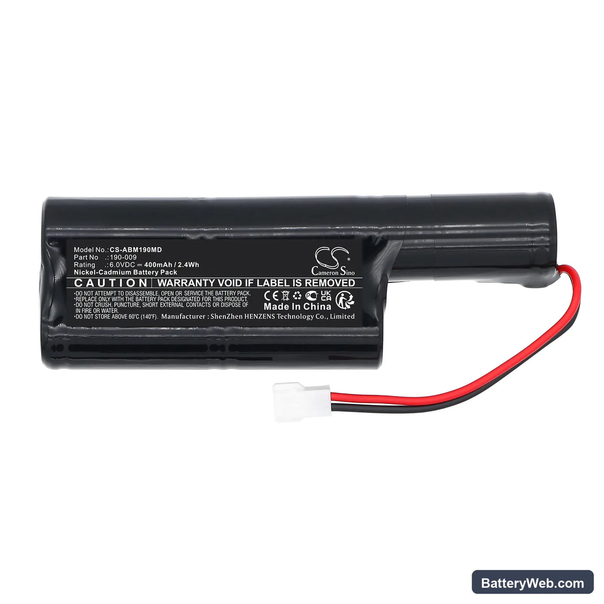 Alcon Autokeratometer Replacement Battery, 6V, 400mAh, Ni-CD 3