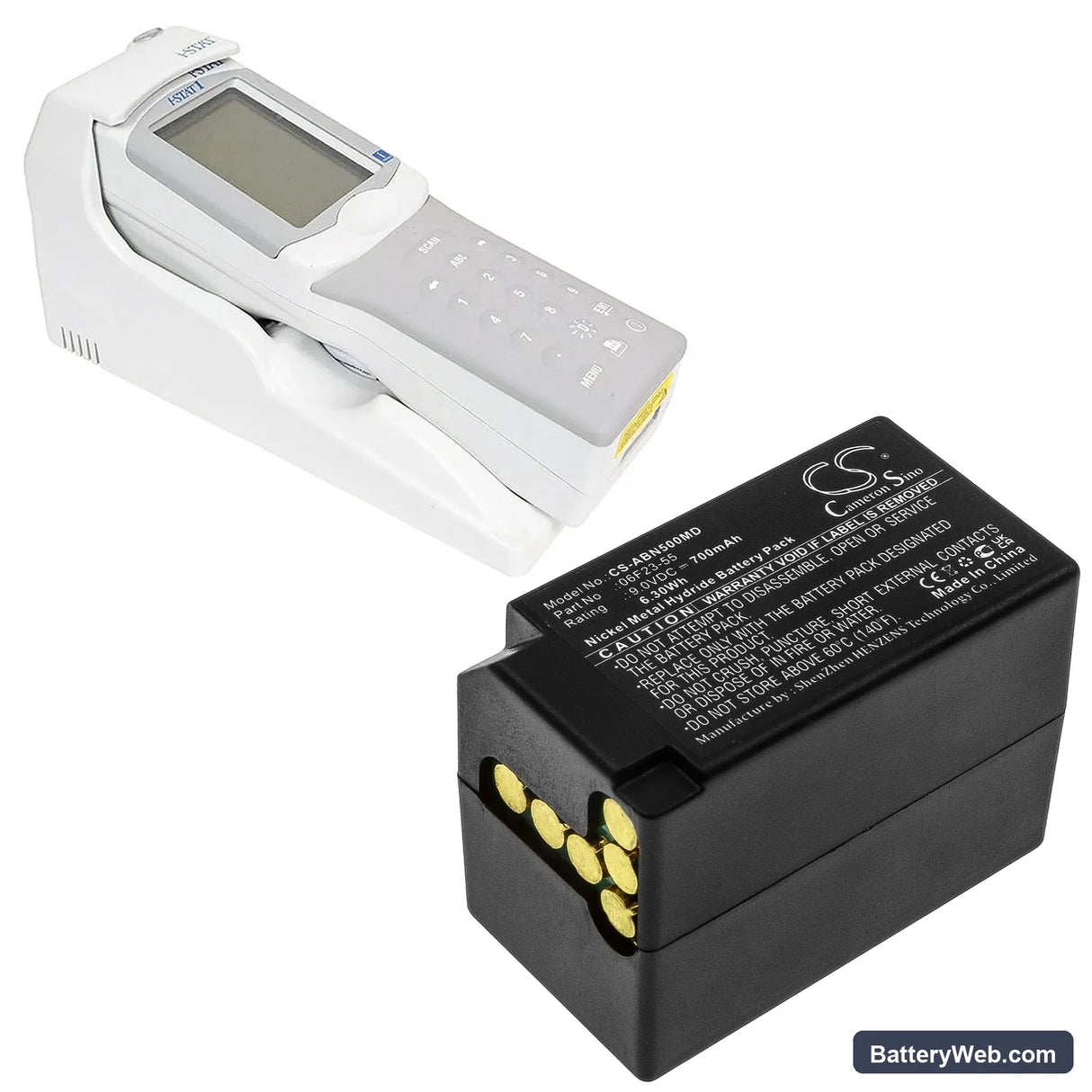 Abbott i-STAT 1 Replacement Battery, 9V, 700mAh, Ni-MH 4