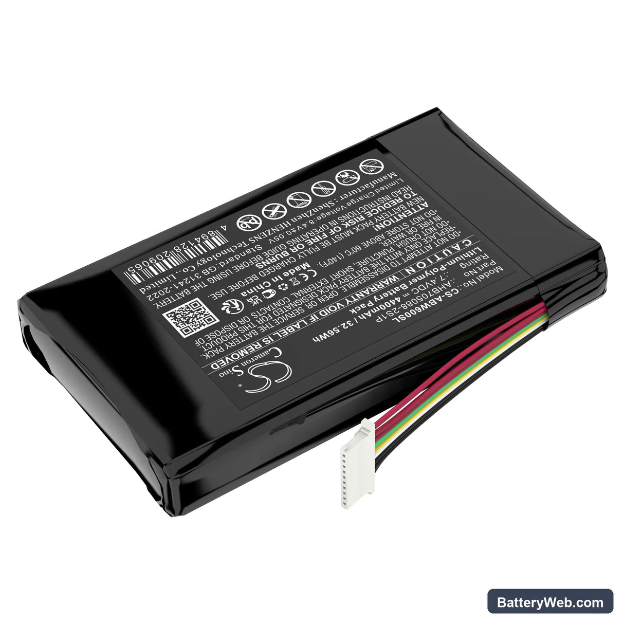 Anbernic Win600 3020E 3050E 5.94" Mini Handheld Game PC Replacement Battery, 7.4V, 4400mAh, Li-Polymer 2