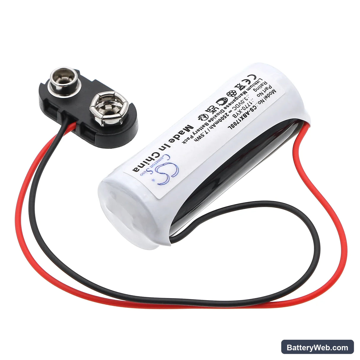 GE Fanuc Series1 Replacement Battery, 3V, 2500mAh, Li-MnO2 2