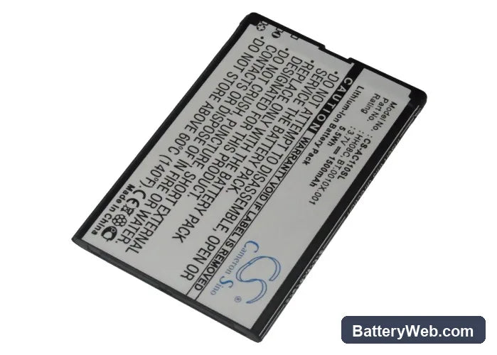 Acer beTouch E110 Replacement Battery, 3.7V, 1500mAh, Li-ion 1