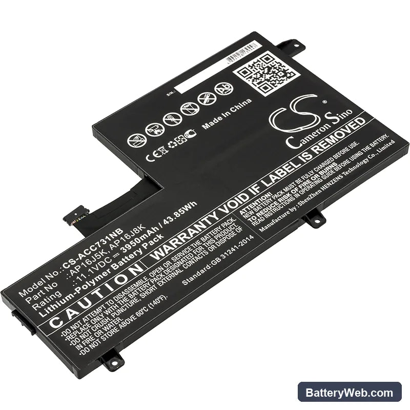 Acer Chromebook 11 N7 Replacement Battery, 11.1V, 3950mAh, Li-Polymer 1