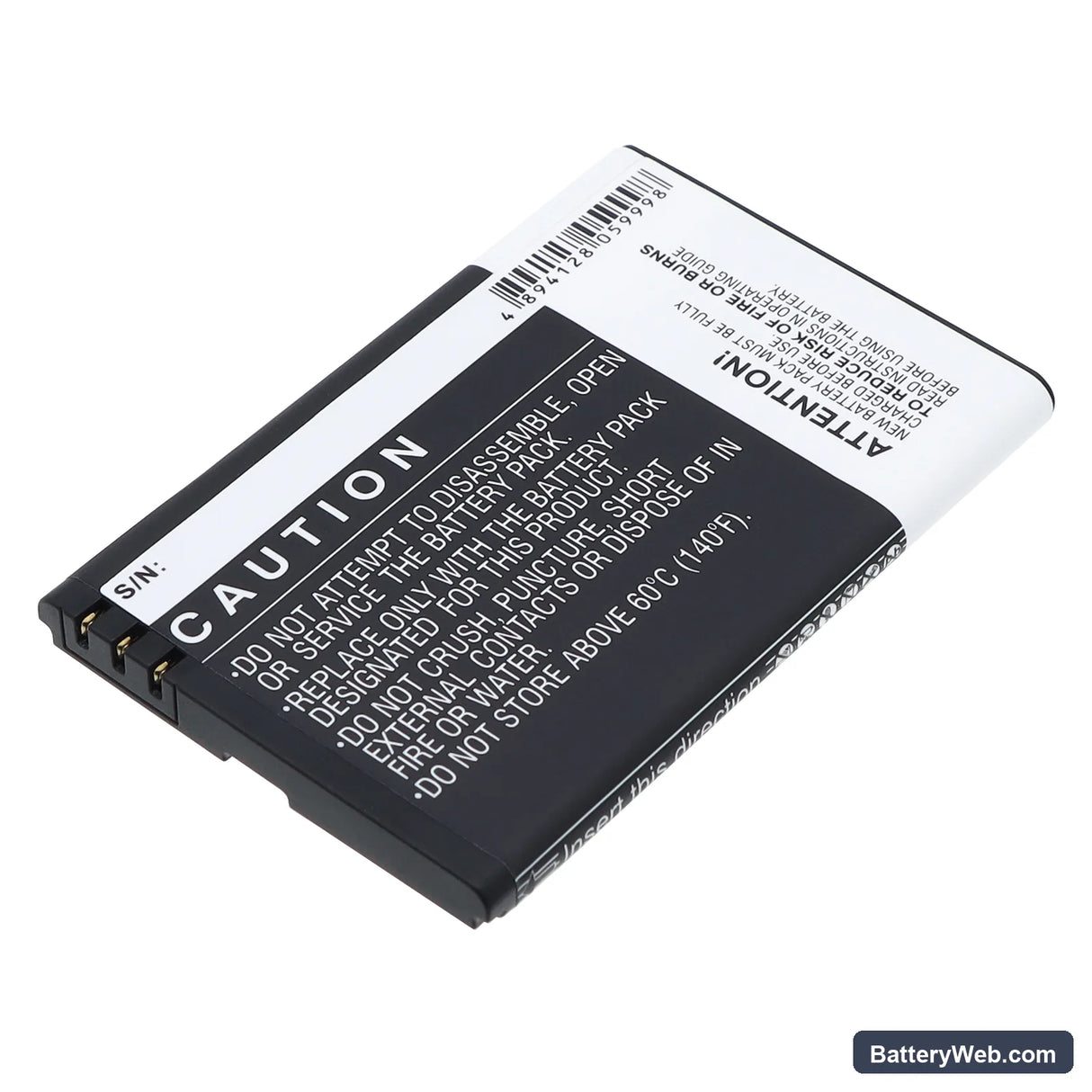 Acer beTouch E130 Replacement Battery, 3.7V, 1700mAh, Li-ion 3