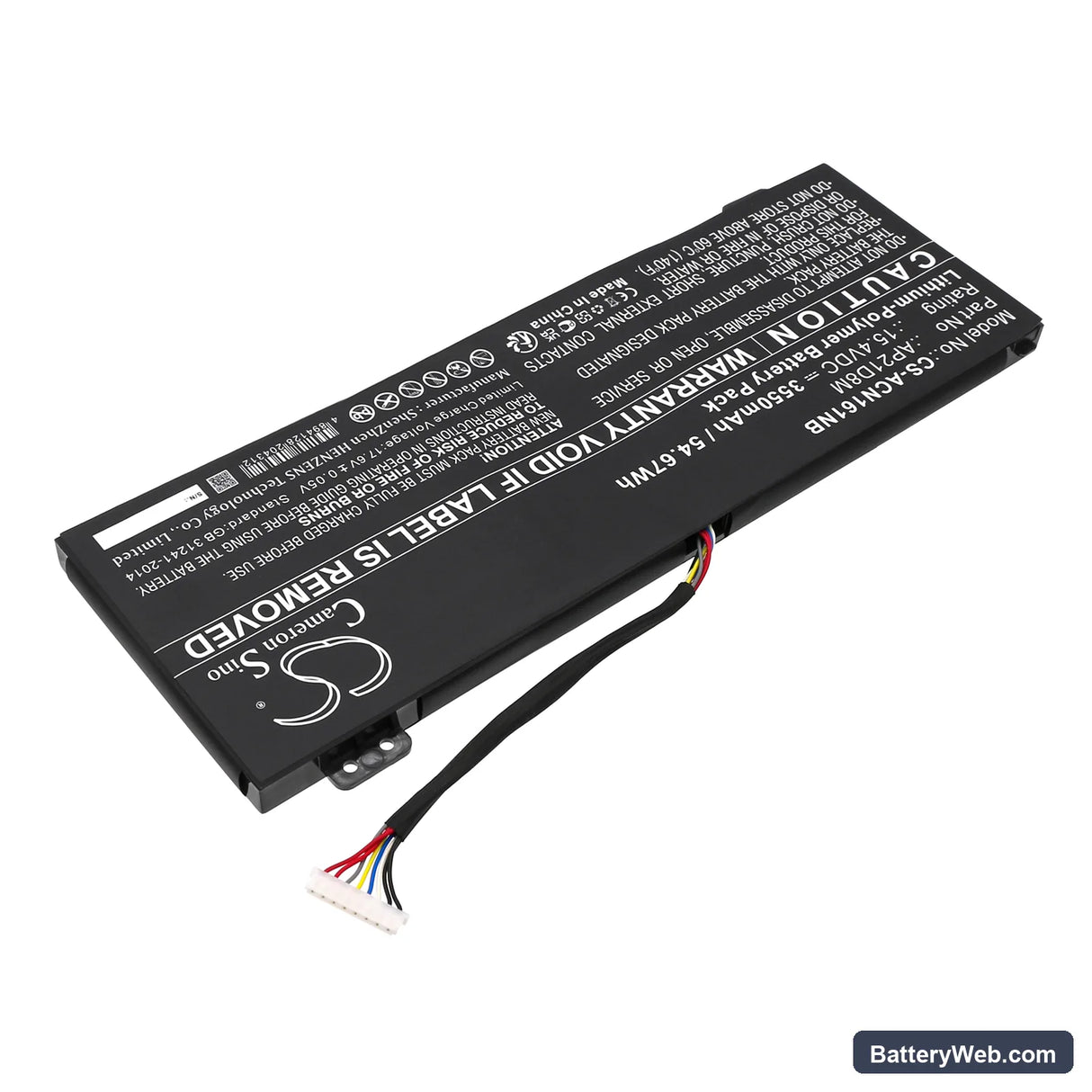 Acer Nitro 16 AN16-51-74BV Replacement Battery, 15.4V, 3550mAh, Li-ion 2
