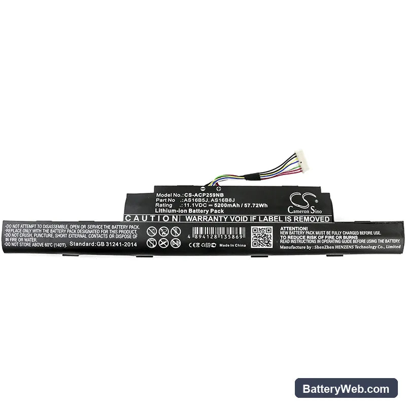 Acer Aspire E5-575G-53VG Replacement Battery, 11.1V, 5200mAh, Li-ion 3