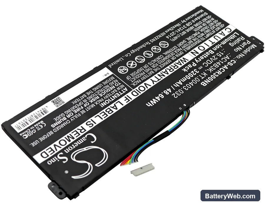 Acer Aspire R3 Replacement Battery, 15.2V, 3200mAh, Li-ion 2
