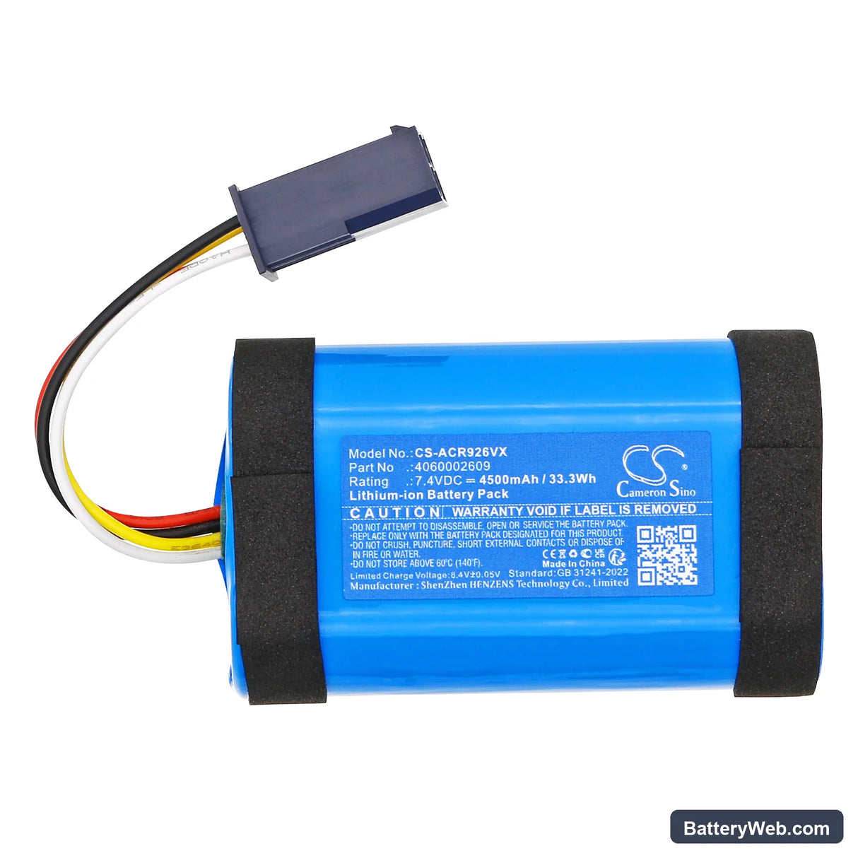 Electrolux PI92-6DGM Replacement Battery, 7.4V, 4500mAh, Li-ion 4