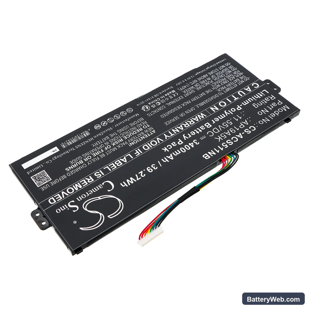 Acer Chromebook Spin 511 R752T-C3M5 Replacement Battery, 11.55V, 3400mAh, Li-Polymer 2