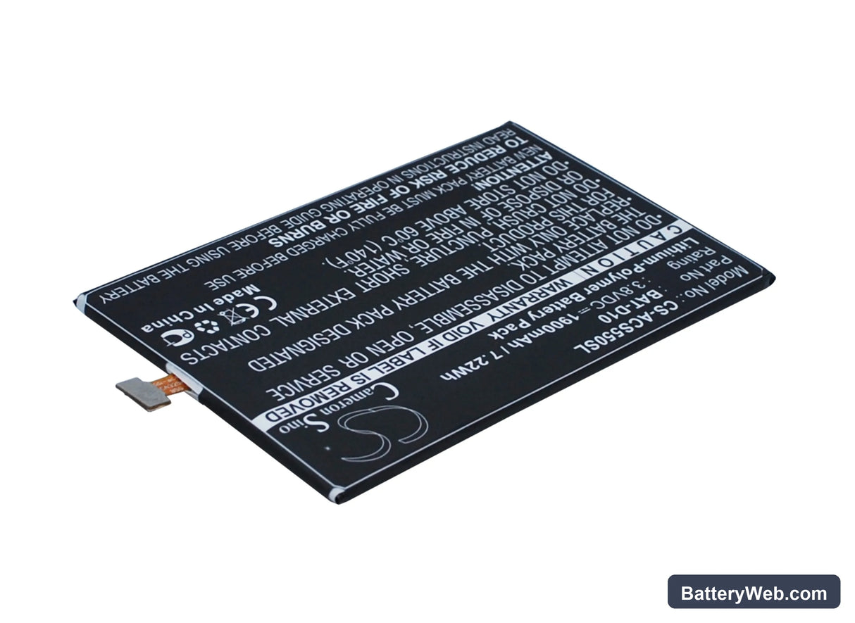 Acer Liquid Jade S Replacement Battery, 3.8V, 1900mAh, Li-Polymer 3