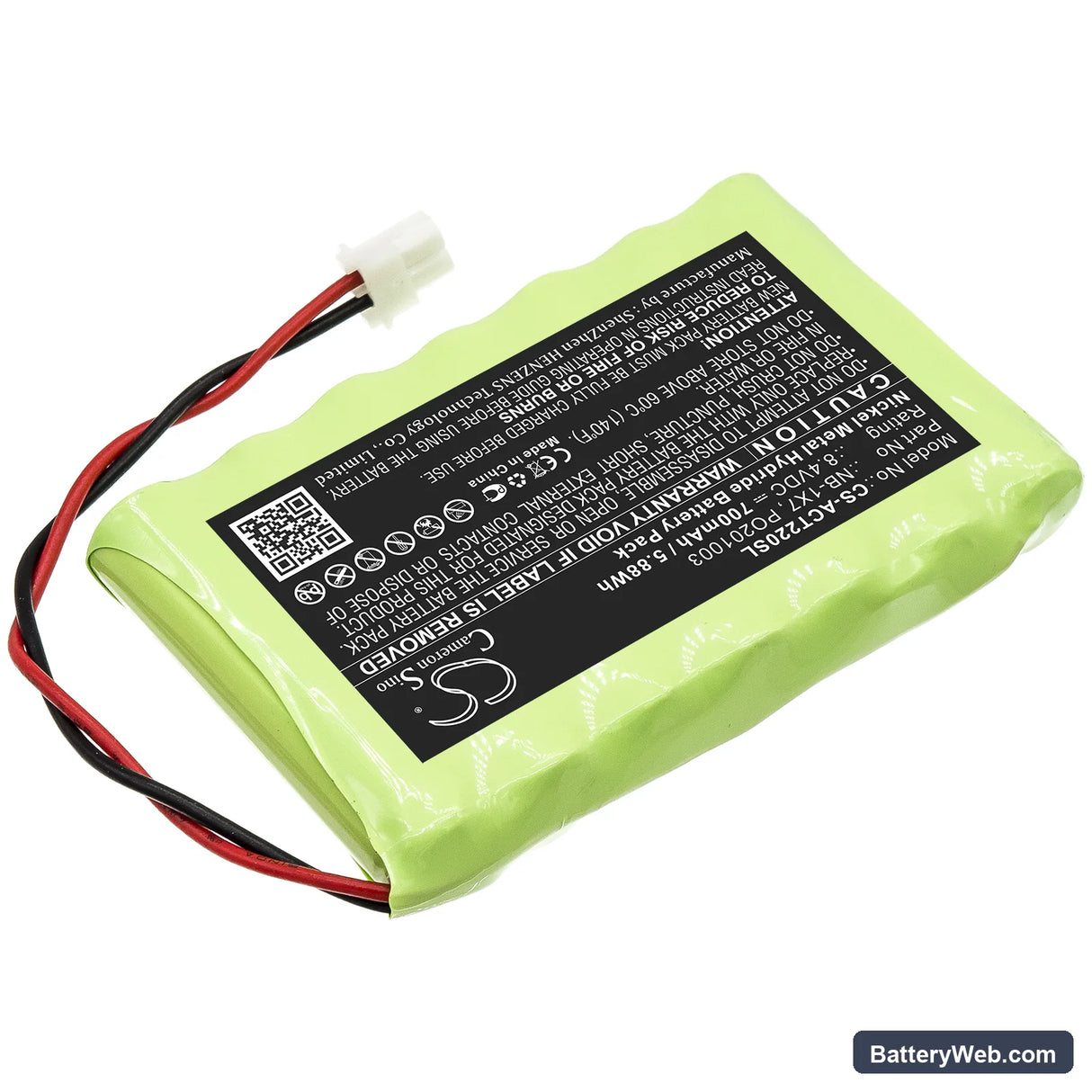 Acutrac 22 Pro Replacement Battery, 8.4V, 700mAh, Ni-MH 2