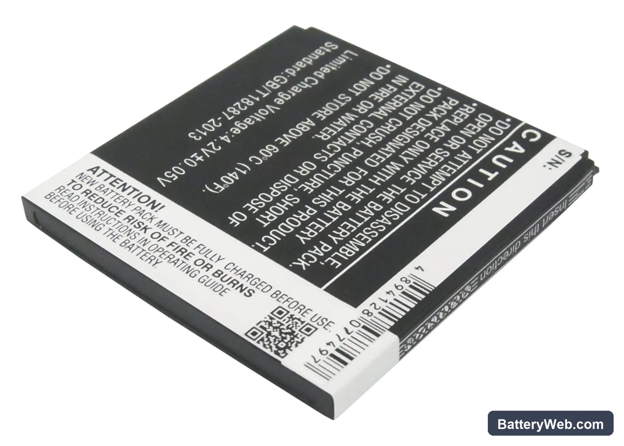 Acer Liquid E2 Replacement Battery, 3.7V, 1800mAh, Li-ion 4