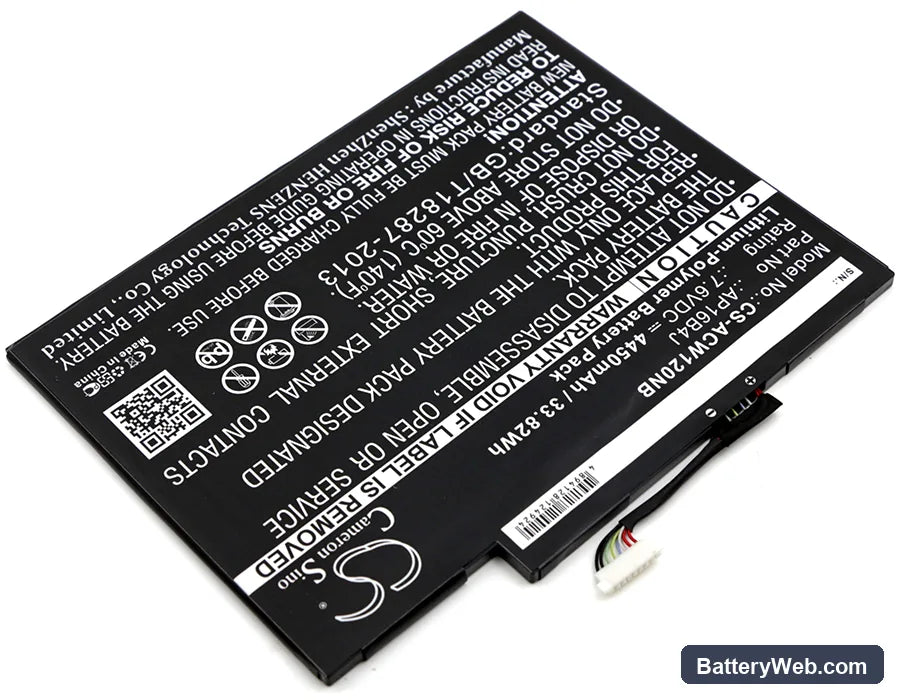 Acer Aspire Switch Alpha 12 Replacement Battery, 7.6V, 4450mAh, Li-Polymer 2