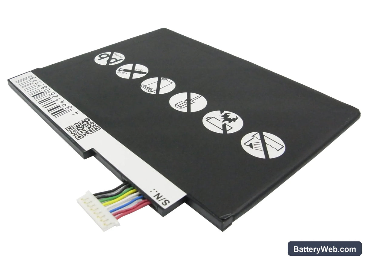 Acer Iconia Tab W3 Replacement Battery, 3.7V, 6800mAh, Li-Polymer 3