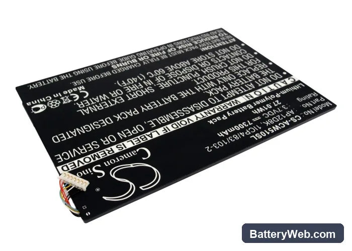 Acer Iconia Tab W510 Replacement Battery, 3.7V, 7300mAh, Li-Polymer 2