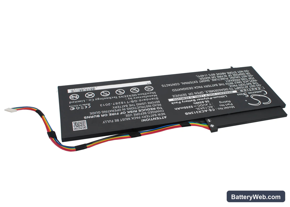Acer Aspire P3-171 Replacement Battery, 7.4V, 5250mAh, Li-Polymer 3