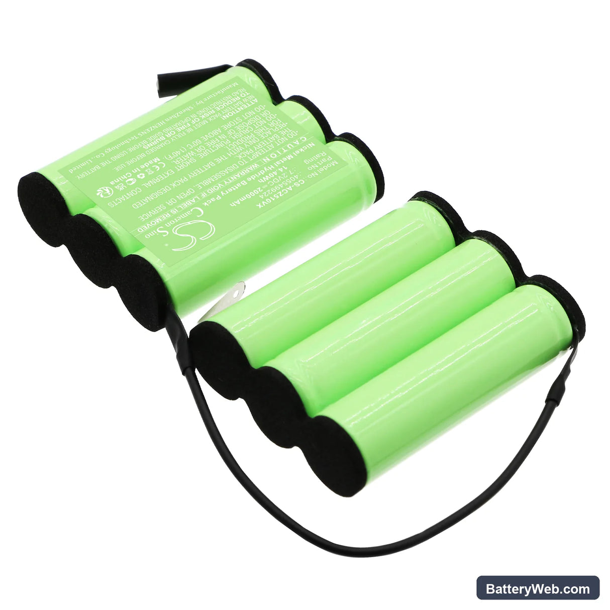 AEG ZB5106 Replacement Battery, 7.2V, 2000mAh, Ni-MH 2