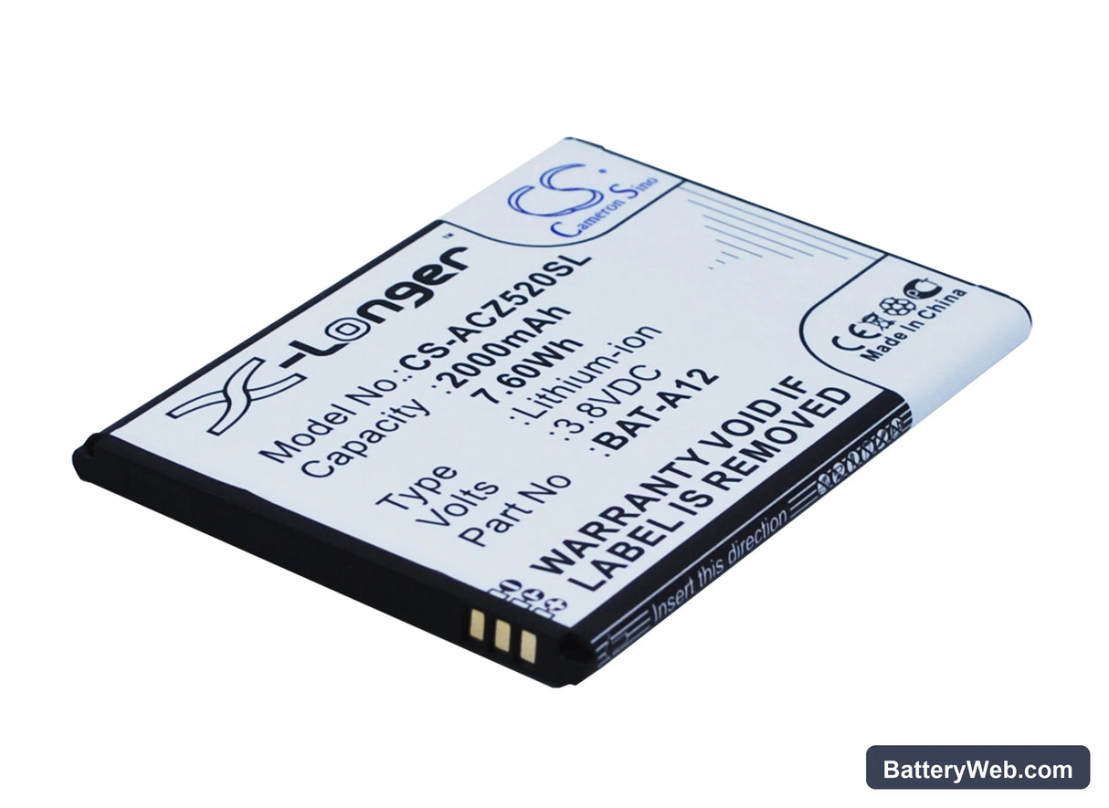 Acer Liquid Z520 Replacement Battery, 3.8V, 2000mAh, Li-ion 1