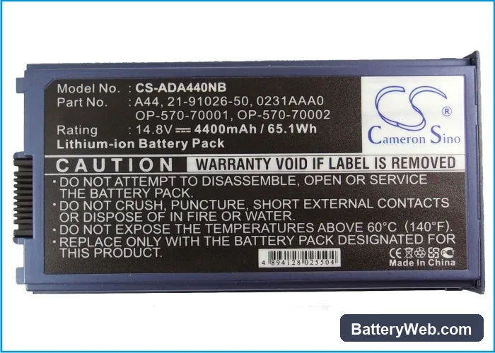 MicroStar MD6032 Replacement Battery, 14.8V, 4400mAh, Li-ion 5
