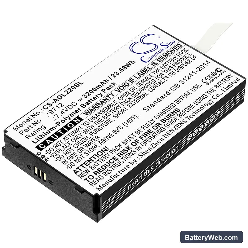 Additel 22XA Multifunction Calibrator Replacement Battery, 7.4V, 3200mAh, Li-Polymer 1