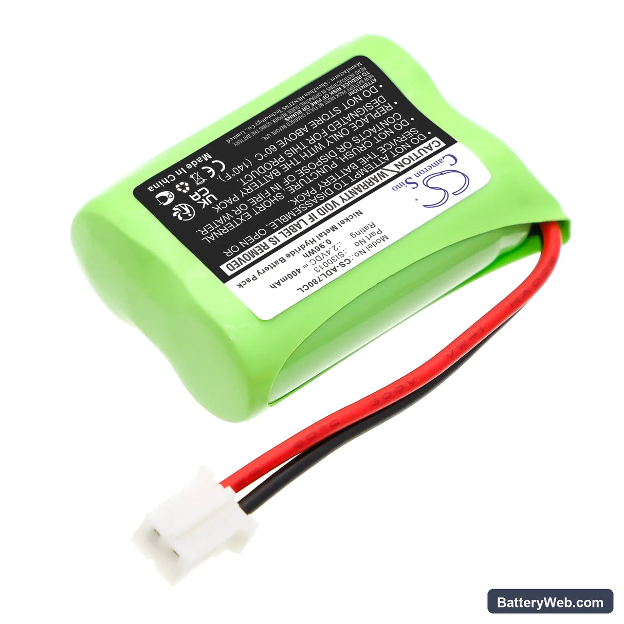 Switel MD9300 Replacement Battery, 2.4V, 400mAh, Ni-MH 2