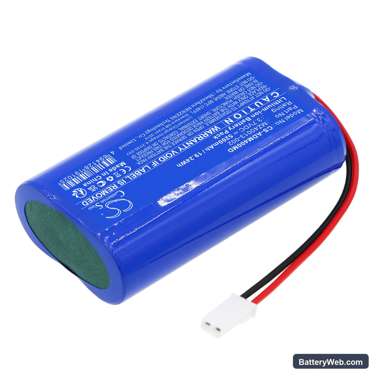 ADE M400020 Replacement Battery, 3.7V, 5200mAh, Li-ion 2