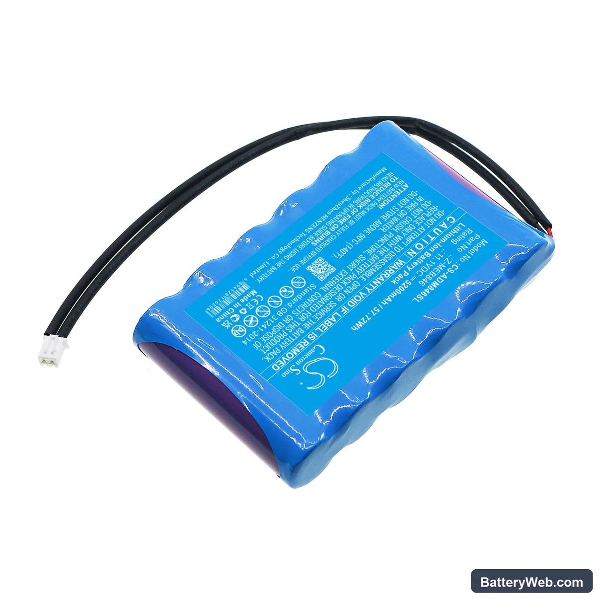 American DJ Mega Go Flood Par Ho Replacement Battery, 11.1V, 5200mAh, Li-ion 2