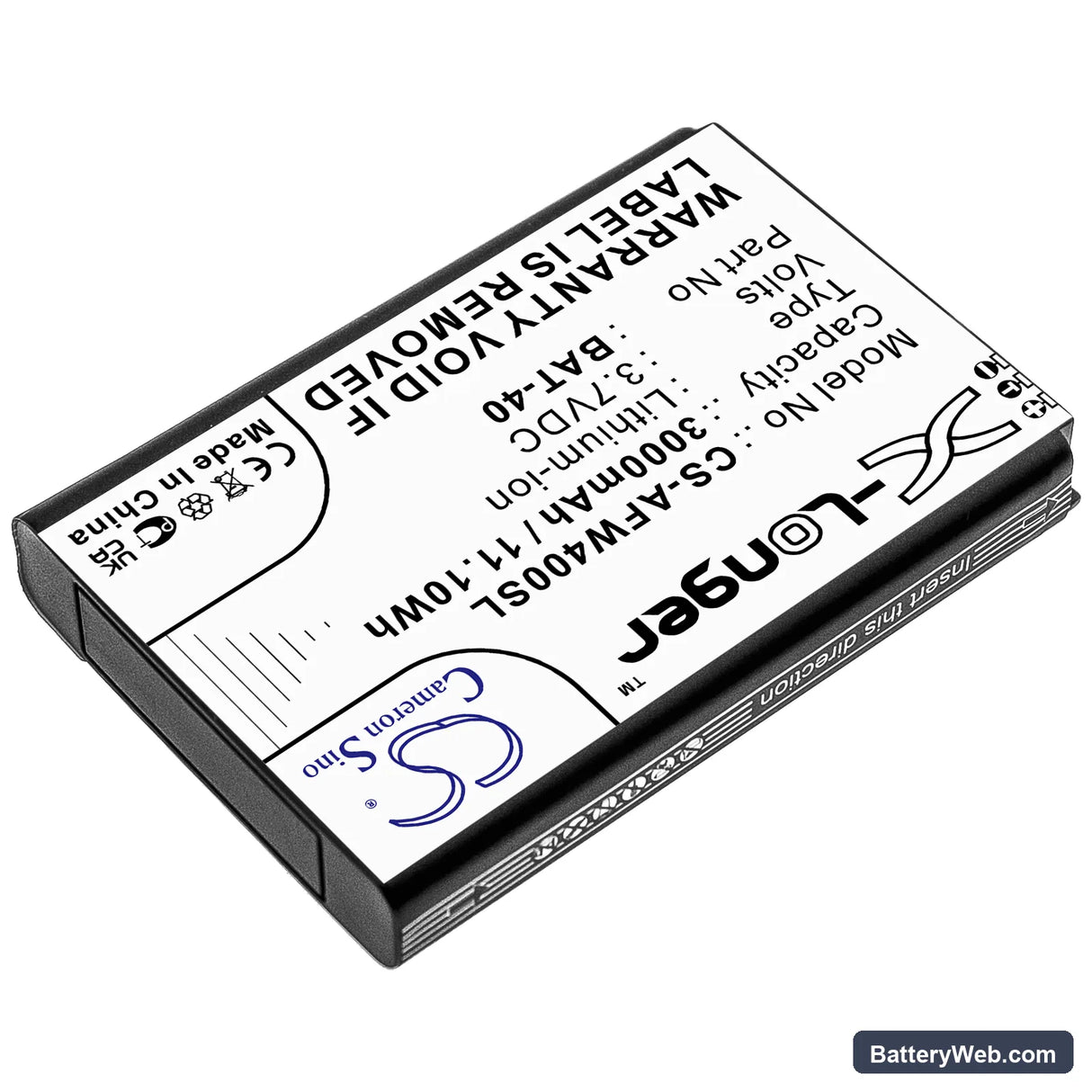 AT&T IFWA-40 Replacement Battery, 3.7V, 3000mAh, Li-ion 2