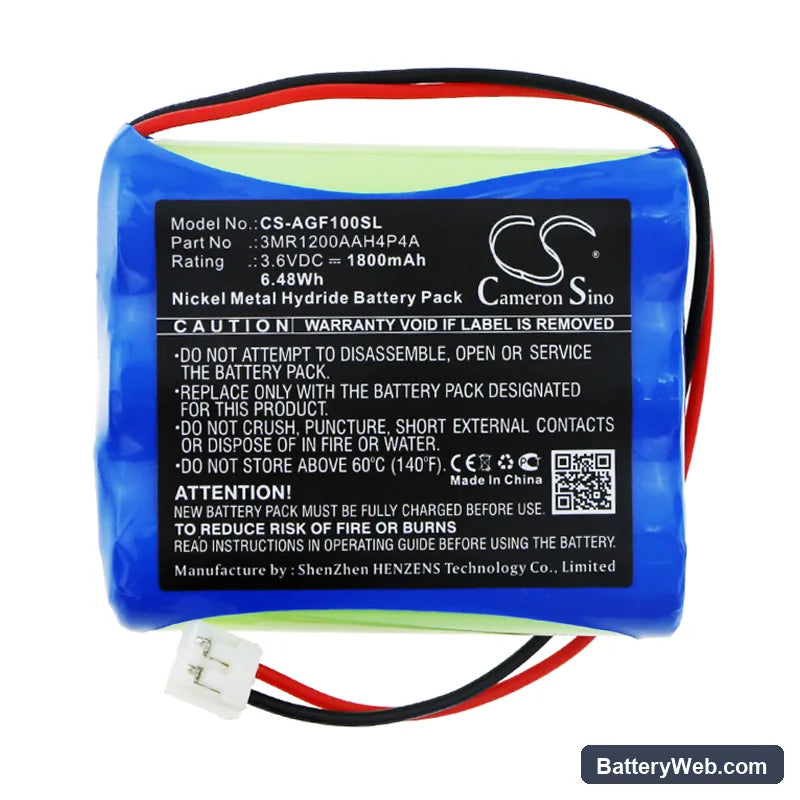 Algol HF100 Replacement Battery, 3.6V, 1800mAh, Ni-MH 3