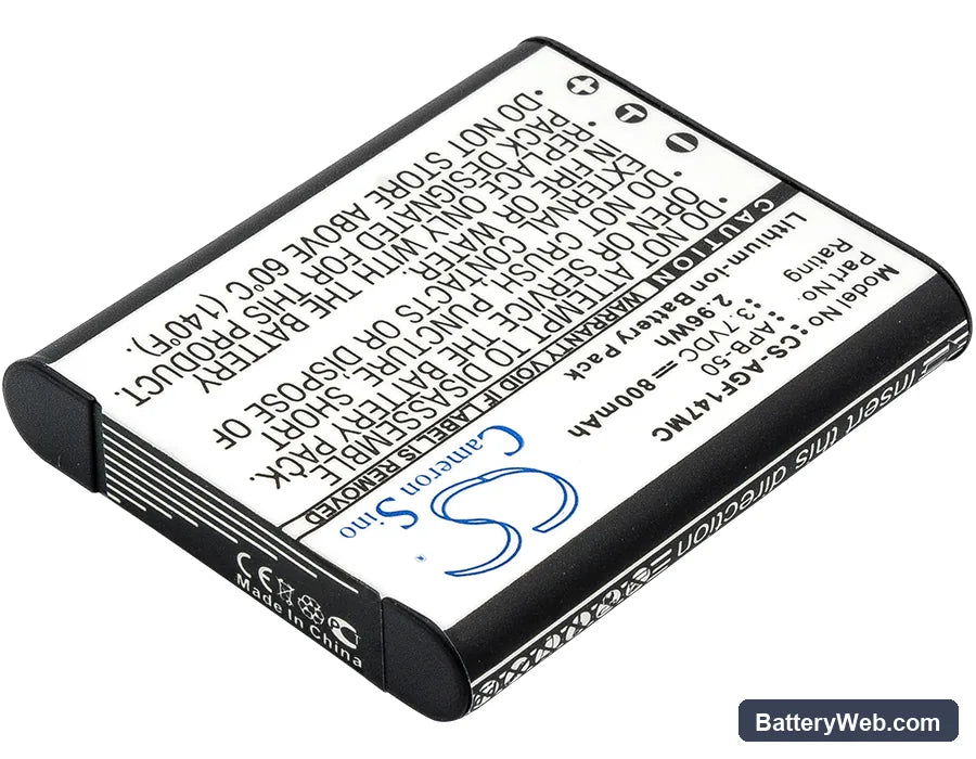 Agfa Optima 147 Replacement Battery, 3.7V, 800mAh, Li-ion 2