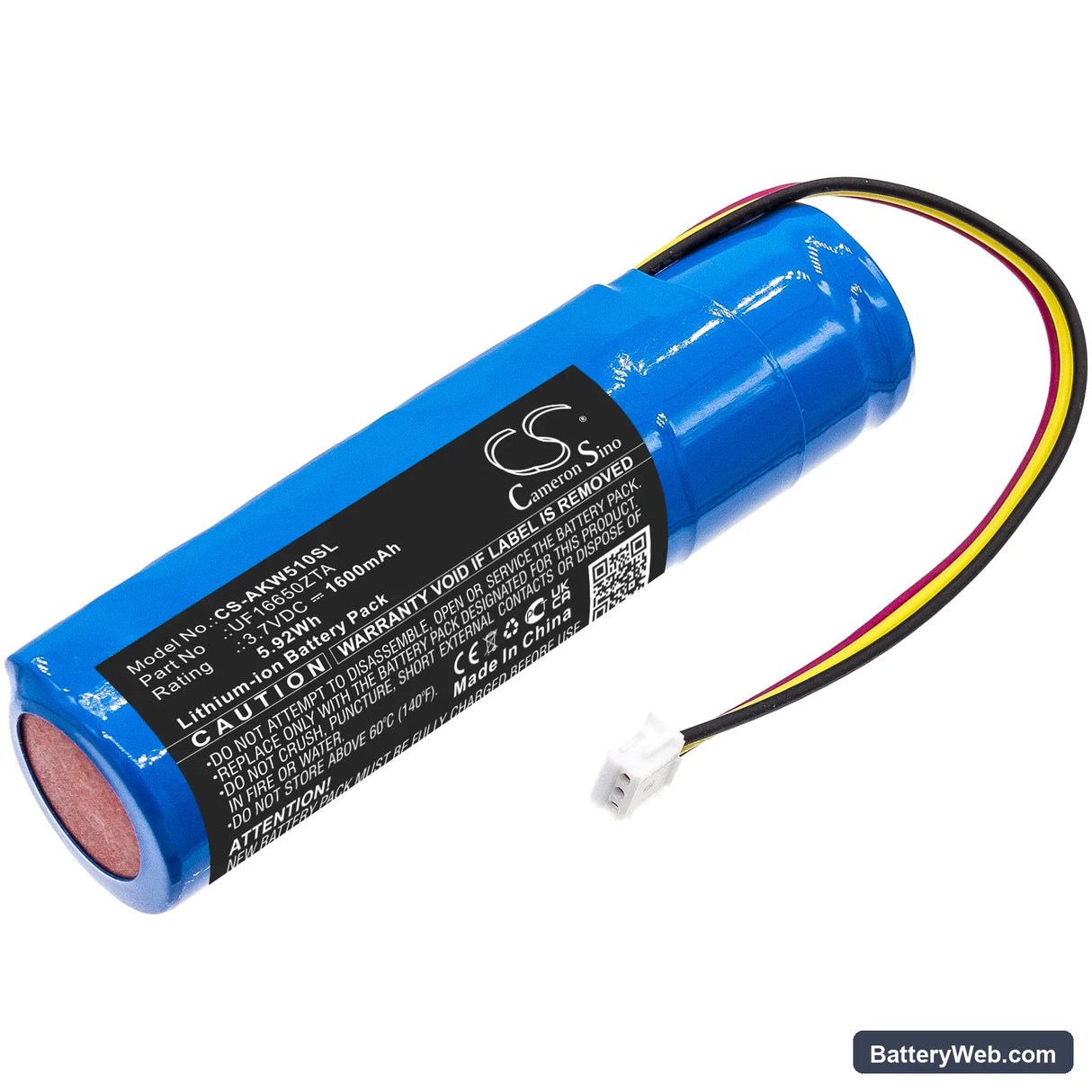Akai EWI 5000 Replacement Battery, 3.7V, 1600mAh, Li-ion 1