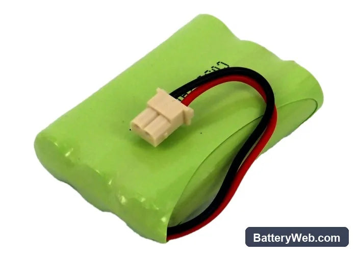 Panasonic Replacement Battery, 3.6V, 700mAh, Ni-MH 4