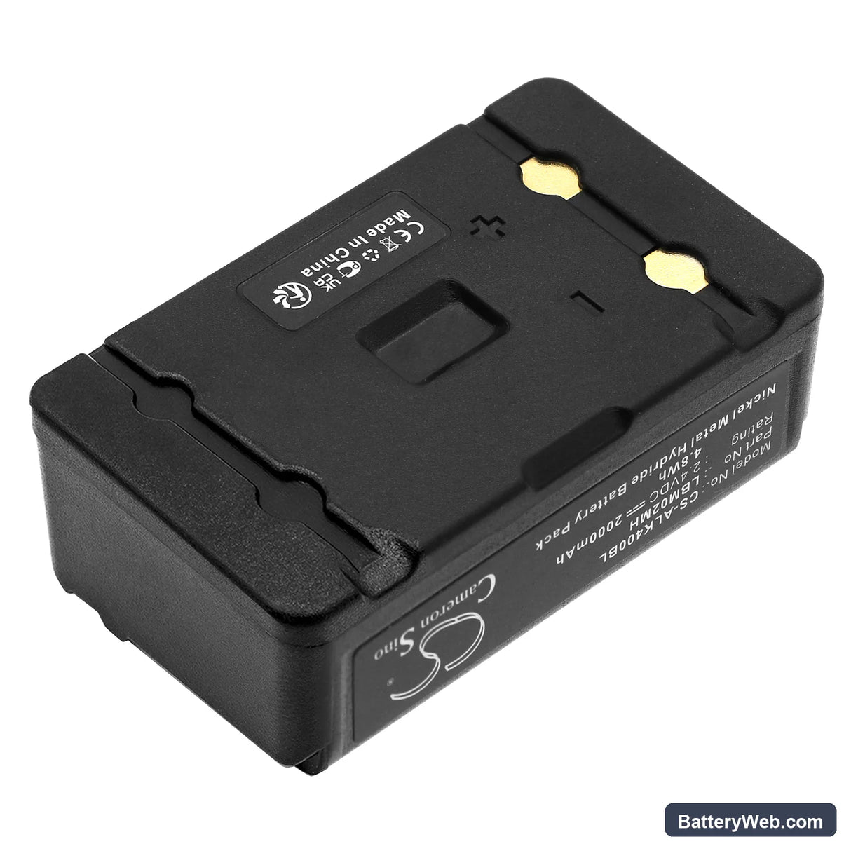 Autec LK4 Replacement Battery, 2.4V, 2000mAh, Ni-MH 3