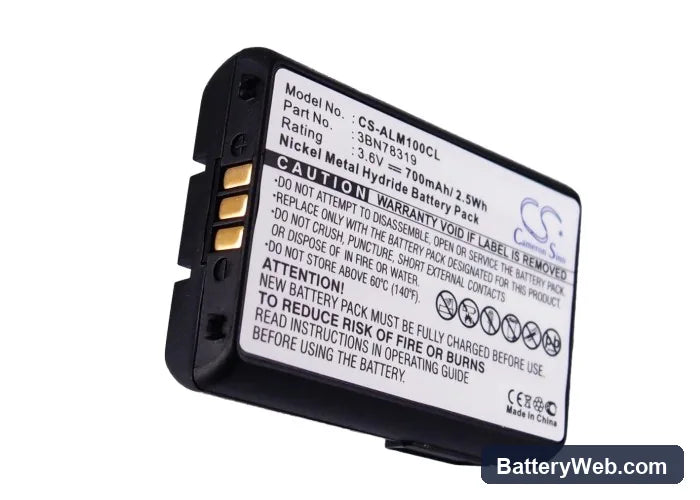 Alcatel Mobile 100 Reflexes Replacement Battery, 3.6V, 700mAh, Ni-MH 5