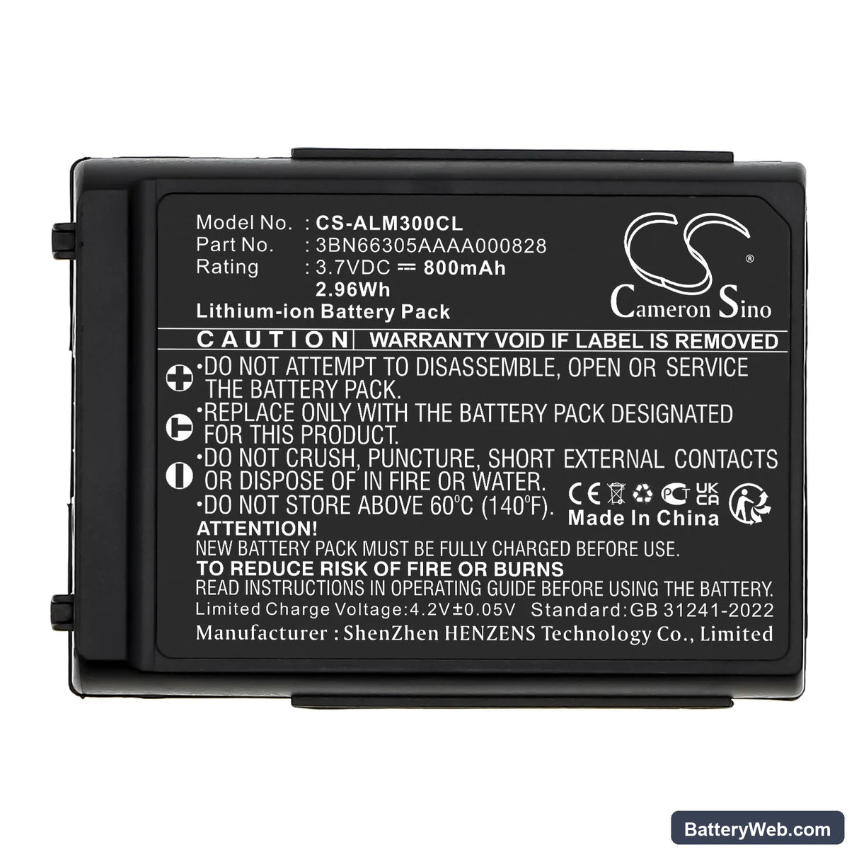 Octophon Open 400D Replacement Battery, 3.7V, 800mAh, Li-ion 5