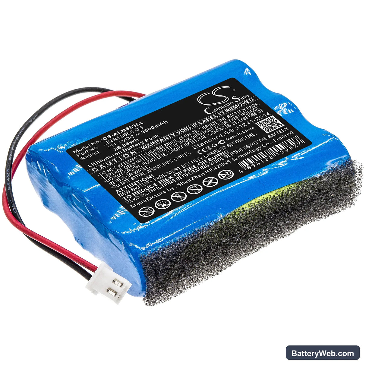 Altec Lansing IMW888-BLG Replacement Battery, 11.1V, 2600mAh, Li-ion 1