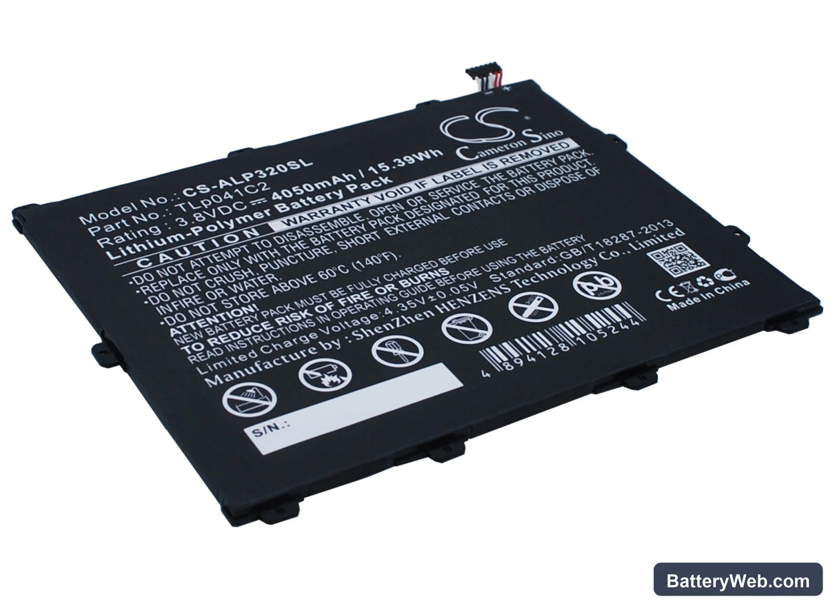 Alcatel One Touch POP 8 Replacement Battery, 3.8V, 4050mAh, Li-Polymer 2