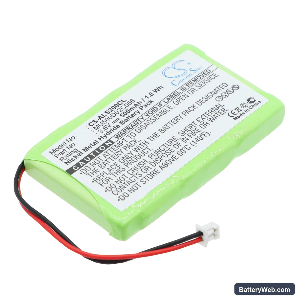 Audioline Oyster 200 Replacement Battery, 3.6V, 500mAh, Ni-MH 1