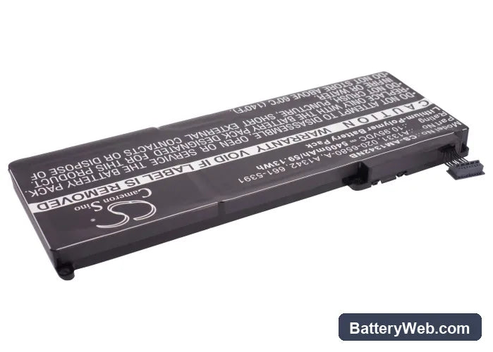 Apple MacBook 13" Replacement Battery, 10.95V, 5400mAh, Li-Polymer 2