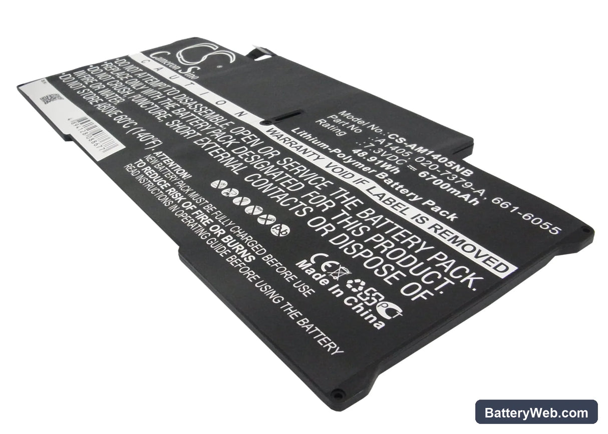 Apple MacBook Air 13" MC503 Replacement Battery, 7.3V, 6700mAh, Li-Polymer 1