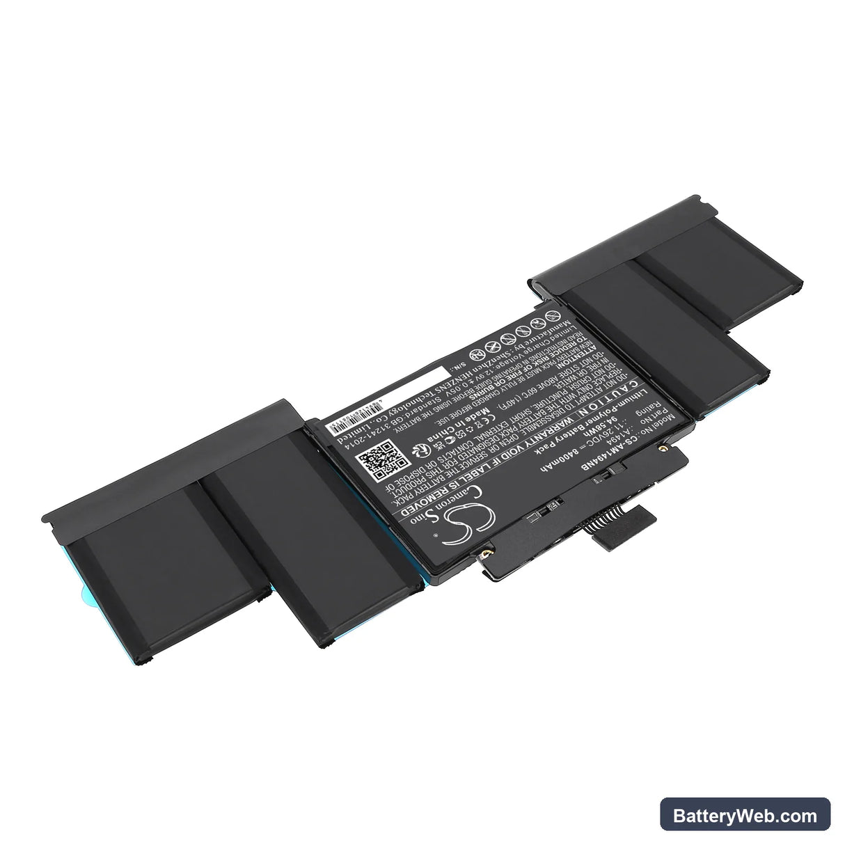 Apple MacBook Pro Retina Display 15" A1398 Replacement Battery, 11.26V, 8400mAh, Li-Polymer 2