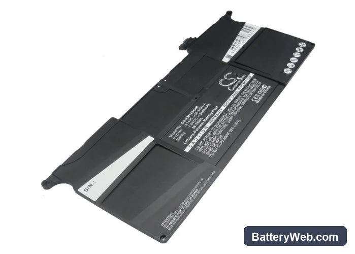 Apple MacBook Air 11" A1465 2013 Replacement Battery, 7.6V, 5100mAh, Li-Polymer 1
