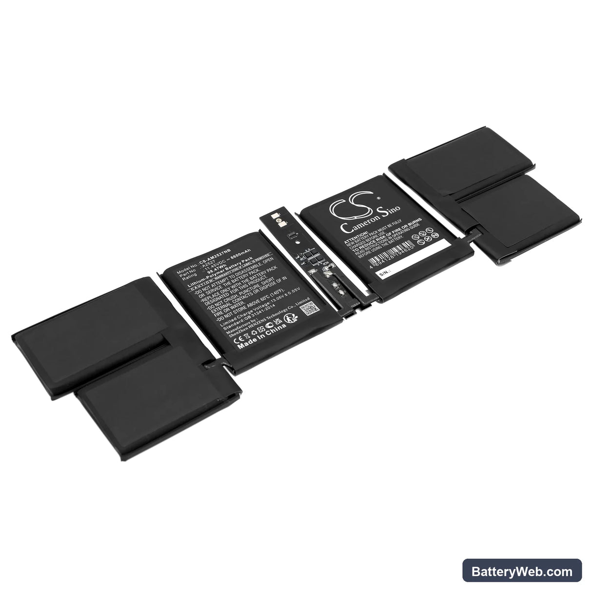 Apple Macbook 18.1 Replacement Battery, 11.45V, 8600mAh, Li-Polymer 1