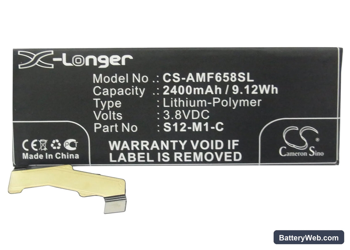 Amazon 6581A Replacement Battery, 3.8V, 2400mAh, Li-Polymer 5