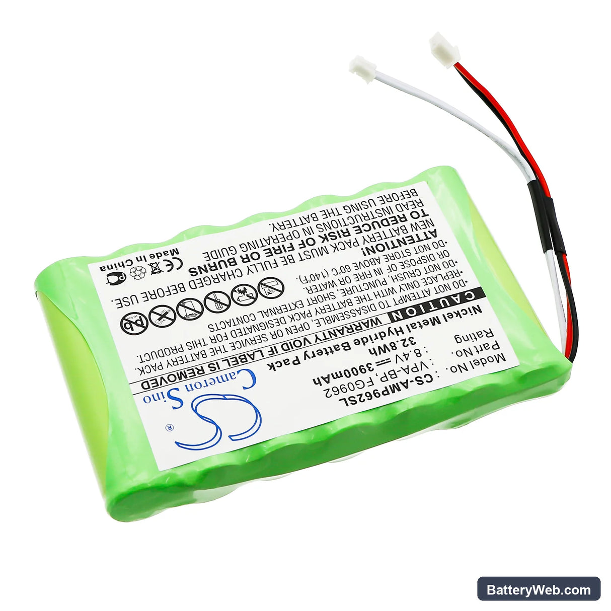 AMX Viewpoint VPW-CP Replacement Battery, 8.4V, 3900mAh, Ni-MH 2